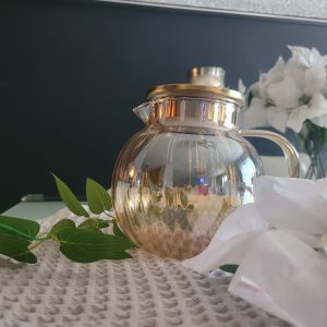 Tea Pot Borosilicate Glass Round Shape